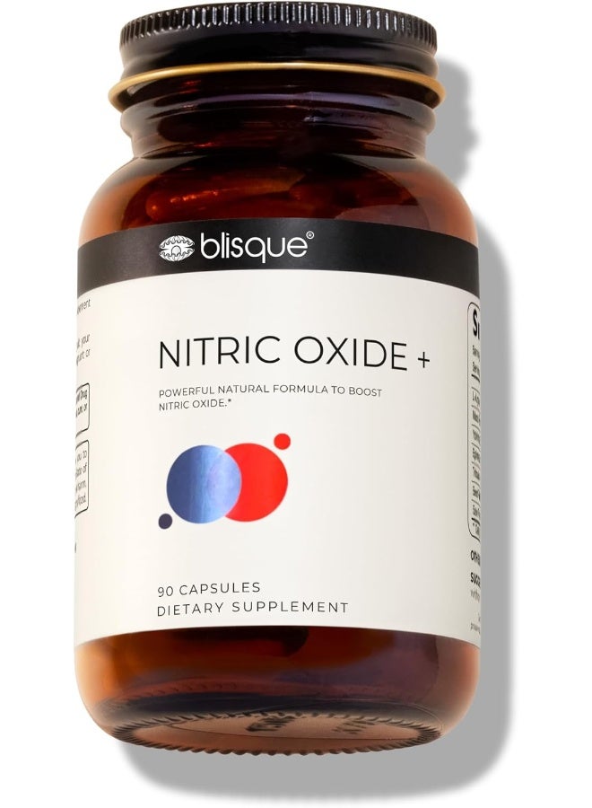 Blisque Natural Nitric Oxide Booster Supplement For Blood Flow Support And Circulation Doctor-Approved With L-Arginine, Maca Root, And Beet Root  90 Capsules Vegan And Non-Gmo - Image 1